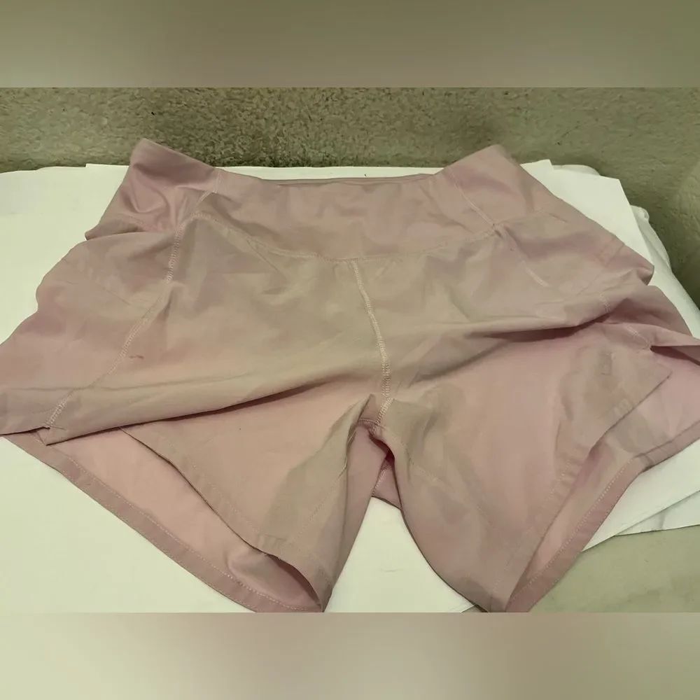 NWOT Brooks Athletic Shorts pale rose Run Happy
